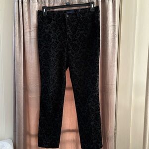 Black Jeans With Velvet Flocking Sz 10